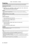 Page 58Chapter 3 Basic Operations — Projecting
58 - ENGLISH
Projecting
Check the projection lens attachment (x   page   48), external device connection (x   page   49), power cord connection (x   page   54), 
switch on the power ( x
  page   55) to start projecting. Select the video for projection, and adjust appearance of the projected image.
Selecting the input signal
Select an input signal.
1) Press the input selection ( or , , , , , 
) buttons on the remote control or the control panel.
 f The image of the...