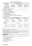 Page 82Chapter 4 Settings — [POSITION] menu
82 - ENGLISH
[CURVED]
[VERTICAL BALANCE]
[HORIZONTAL BALANCE]
[MAINTAIN ASPECT RATIO]
Select [ON] to correct while keeping the aspect ratio.
Setting [CORNER CORRECTION]
1) Press  as to select [GEOMETRY(2D)].
2)  
Press 
 qw to select [CORNER CORRECTION].
3)
 
Press the  button.
 f The  [GEOMETRY:CORNER CORRECTION] screen is displayed.
4) Press  as to select the item to adjust, and press the  button.
5)  
Press 
 asqw to adjust.
[CORNER CORRECTION]
[UPPER LEFT]
[UPPER...