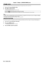 Page 88Chapter 4 Settings — [ADVANCED MENU] menu
88 - ENGLISH
[FRAME LOCK]
Set this to view 3D display when the vertical scanning frequency of the signal is 25 Hz, 50 Hz, and 100 Hz.
1) Press as to select [FRAME LOCK].
2)  
Press 
 qw to switch the item.
 fThe items will switch each time you press the button.
[OFF] Decreases the flickering of the display.
[ON] Synchronizes the display to the vertical scanning frequency of the input signal.
Note
 f[FRAME LOCK] is not displayed when the vertical scanning...