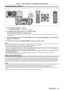 Page 57Chapter 3 Basic Operations — Switching on/off the projector
ENGLISH - 57
Switching off the projector
1)
2)
1)
4)
3)
2)
1) Press the power standby <
v> button.
 fThe  [POWER OFF(STANDBY)] confirmation screen is displayed.
2) Press  qw to select [OK], and press the  button.
(Or press the power standby < v> button again.)
 fProjection of the image will stop, and the power indicator  on the projector body lights in orange. (The fan 
keeps running.)
3) Wait until the power indicator  on the projector body...