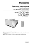 Page 1Operating Instructions
Functional Manual
DLP
™ Projector  Commercial Use
Thank you for purchasing this Panasonic Product.
Before operating this product, please read the instructions carefully, and save this manual  J
for future use.
Before using your projector, be sure to read “Read this first!” (See pages 2 to 9).
 J
ENGLISH
Model No.
PT-CW330U 
PT-CW240U 
PT-CX300U
TQBJ0510-1 