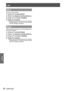 Page 50LAN
50 - ENGLISH
Settings
Store
Save the network settings.
Press ▲▼ to select [Store].
1 ) 
Press ►  to display the setting dialog box .
2 ) 
Press ▲▼ to switch [Yes]/[No].
3 ) 
Press ► to execute.
4 ) 
Select [Yes] to start executing and the resetting  z
message appears. The store procedure finishes 
when the message disappears.
Reset
Return all data that has been set in the [Setting] menu 
to the factory defaults.
Press ▲▼ to select [Reset].
1 ) 
Press ►  to display the setting dialog box .
2 ) 
Press...