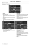 Page 110Chapter 4 Settings — [NETWORK] menu
110 - ENGLISH
[E-mail set up] page
When there is a problem, an E-mail can be sent to preset E-mail addresses (up to two addresses).
Click [Detailed set up] → [E-mail set up].
1
2
3
4
5
6
1 [ENABLE]
Select [Enable] to use the E-mail function.
2
 
[SMTP
  SERVER NAME]
Enter the IP address or the server name of the E-mail server 
(SMTP). To enter the server name, the DNS server needs to be 
set up.
3
 
[MAIL
  FROM]
Enter the E-mail address of the projector. (Up to 63...