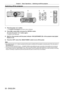 Page 38Chapter 3 Basic Operations — Switching on/off the projector
38 - ENGLISH
Switching off the projector
1)
3)
2)
1) 2)4)
1) Press the power  button.
 fThe  [POWER OFF(STANDBY)] confirmation screen is displayed.
2) Press  qw to select [OK], and press the  button.
(Or press the power  button again.)
 f Projection of the image stops.
3) Wait for a few seconds until the power indicator  of the projector body lights/
flashes in red.
4)
 
Press the  side of the  switch to turn off the power
 .
Note
 f Even when...