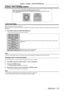 Page 127Chapter 4 Settings — [TEST PATTERN] menu
ENGLISH - 127
[TEST PATTERN] menu
On the menu screen, select [TEST PATTERN] from the main menu.
Refer to “Navigating through the menu” (x
  page   65) for the operation of the menu screen.
 fPress 

qw to switch.
[TEST PATTERN]
Display the test pattern built-in to the projector.
Settings of position, size, and other factors will not be reflected in test patterns. Make sure to display the input signal before performing various 
adjustments.
1) Press  qw to switch...