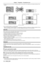 Page 18Chapter 1 Preparation — Precautions for use
18 - ENGLISH
 fPrevent hot and cool air from the air conditioning system to blow directly to the ventilation ports (intake and exhaust) of the 
projector
.
+15°
-15°
SDI 1/2
SDI 1/2
SDI 1/2
SDI 1/2
500 mm (20) or longer 500 mm (20) or longer500 mm (20) or longer
100 mm (4) or longer
 f Do not install the projector in a confined space.
When it is necessary to install the projector in a confined space, install the air conditioning or ventilation separately ....