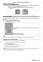 Page 129Chapter 4 Settings — [TEST PATTERN] menu
ENGLISH - 129
[TEST PATTERN] menu
On the menu screen, select [TEST PATTERN] from the main menu.
Refer to “Navigating through the menu” (x
  page   65) for the operation of the menu screen.
 fPress 

qw to switch.
[TEST PATTERN]
Display the test pattern built-in to the projector.
Settings of position, size, and other factors will not be reflected in test patterns. Make sure to display the input signal before performing various 
adjustments.
1) Press  qw to switch...
