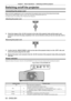 Page 52Chapter 3 Basic Operations — Switching on/off the projector
52 - ENGLISH
Switching on/off the projector
Connecting the power cord
Make sure that the supplied power cord is securely fixed to the projector body to prevent it from being removed easily.
Confirm that the  switch is on the  side before connecting the power cord.
For details of power cord handling, refer to “Read this first!” ( x page 2).
Attaching the power cord
1) Check the shapes of the  terminal on the side of the projector bo\
dy and the...