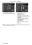 Page 146Chapter 4 Settings — [NETWORK] menu
146 - ENGLISH
8
7
9
8
7
7 [E-MAIL ADDRESS 1], [E-MAIL ADDRESS 2]
Enter the E-mail address to be sent. Leave [E-MAIL ADDRESS 
2] blank when two E-mail addresses are not to be used. 8
 Settings of the conditions to send E-mail
Select the conditions to send E-mail.
[MAIL
 CONTENTS]: 
Select either [NORMAL] or [SIMPLE].
[ERROR]: 
Send an E-mail when an error occurred in the self-diagnosis.
[LAMP1 RUNTIME]:
An E-mail message is sent when the remaining lamp on time for 
the...