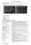 Page 140Chapter 4 Settings — [NETWORK] menu
140 - ENGLISH
Error information page
When [Error (Detail)] or [Warning (Detail)] is displayed in the self-diagnosis display of the [Projector status] screen, click it to display the 
error/warning details.
 f The projector may go into the standby status to protect the projector de\
pending on the contents of the error

.
1
1 Self-diagnosis result display
Displays the item check results.
[OK]:
Indicates that operation is normal.
[F
AILED]:
Indicates that there is a...