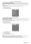 Page 23Chapter 1 Preparation — Start-up display
ENGLISH - 23
Initial setting (installation setting)
Set [PROJECTION METHOD] and [COOLING CONDITION] depending on the installation mode. Refer to “Installation mode” (x   page   31) 
for details.
Set [HIGH ALTITUDE MODE] to [ON] when using the projector at high altitudes between 1
  400   m (4   593') or higher and lower than 2   700   m 
(8
  858') above sea level.
After completed the initial setting, you can change the settings of each\
 item from the...