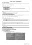 Page 95Chapter 4 Settings — [3D SETTINGS] menu
ENGLISH - 95
[3D TEST PATTERN]
The 3D test pattern can be used to check operation and make adjustments even without a 3D signal.
1) Press as to select [3D TEST PATTERN].
2)  
Press 
 qw to switch the item.
Menu screen + Entry screen
Select a test pattern so that it is easy to check operations and make ad\
justments.
Menu screen + Left: white/
Right: black
Menu screen + Left: black/ Right: white
Note
 fThe 3D test pattern cannot be displayed when the following...