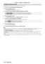 Page 108Chapter 4 Settings — [SECURITY] menu
108 - ENGLISH
[CONTROL DEVICE SETUP]
Enable/disable the button operations on the control panel and the remote control.
1) Press as to select [CONTROL DEVICE SETUP].
2)  Press the  button.
 
f The [CONTROL DEVICE SETUP] screen is displayed.
3)  Press as to select [CONTROL PANEL] or [REMOTE CONTROL].
[CONTROL PANEL] You can set the limitation on the control from the control panel.
[REMOTE CONTROL] You can set the limitation on the control from the remote control.
4)...