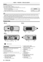 Page 24Chapter 1 Preparation — About your projector
24 - ENGLISH
Attention
 fDo not drop the remote control. fAvoid contact with liquids or moisture. fDo not attempt to modify or disassemble the remote control. fPlease observe the following contents that are described on the back  of\
 the remote  control unit (see the right picture).    1. Do not use a new battery together with an old battery.    2. Do not use unspecified batteries.    3. Make sure the polarities (+ and -) are correct when inserting the...