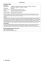 Page 44 - ENGLISH
Read this first!
FCC Notice (USA)
Verification
Model Number:  PT-EZ580 / PT-EZ580L / PT-EW640 / PT-EW640L / PT-EX610 / PT-EX610L 
                                  PT-EW540 / PT-EW540L / PT-EX510 / PT-EX510L
Trade Name:  Panasonic
Responsible Party:  Panasonic Corporation of North America
Address:         Two Riverfront Plaza, Newark, NJ 07102-5490
General Contact:       http://www.panasonic.com/contactinfo
Projector Contact:     http://panasonic.net/avc/projector/
This device complies with...