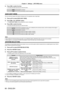 Page 66Chapter 4 Settings — [PICTURE] menu
66 - ENGLISH
3) Press qw to switch the item.
 fThe items will switch each time you press the button.
[OFF]No correction.
[ON]Automatically corrects the aperture.
[DAYLIGHT VIEW]
You can correct the image to the optimal vividness even if it is projecte\
d under a bright light.
1) Press as to select [DAYLIGHT VIEW].
2) Press qw or the  button.
 fThe [DAYLIGHT VIEW] individual adjustment screen is displayed.
3) Press qw to switch the item.
 fThe items will switch each...