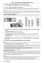 Page 48Chapter 3 Basic Operations — Switching on/off the projector
48 - ENGLISH
6) If the input signal is an RGB signal, press the  button.
7) Press the  button to adjust the size of the image to match the screen.
8) Press the  button again to adjust the focus.
9) Press the  button again to adjust the zoom and the size of the image to match the screen.
Note
 fWhen the projector is switched on for the first time after purchase as well as when [ALL USER DATA] in the [PROJECTOR SETUP] menu → [INITIALIZE] is...