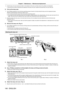 Page 148Chapter 5 Maintenance — Maintenance/replacement
148 - ENGLISH
ii) Hold the lamp unit cover securely and slide it in the direction of the arrow, and then remove it by pulling it out backwards.
 fSince the fan and other components are attached to the lamp unit cover , handle the removed lamp unit cover with care.
3) Pull out the lamp case.
i) Use a Phillips screwdriver to turn the lamp case fixing screws (x2 each) on the side where the lamp unit to be replaced has been 
attached counterclockwise until they...
