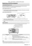 Page 47Chapter 3 Basic Operations — Switching on/off the projector
ENGLISH - 47
Switching on/off the projector
Connecting the power cord
Make sure that the supplied power cord is securely fixed to the projector body to prevent it from being removed easily.
Confirm that the  switch is on the  side before connecting the power cord.
For details of power cord handling, refer to “Read this first!” ( x page 2).
How to attach the power cord
1) Check the shapes of the  terminal on the side of the projector and the...