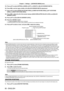 Page 80Chapter 4 Settings — [ADVANCED MENU] menu
80 - ENGLISH
15) Press as to select [UPPER], [LOWER], [LEFT], or [RIGHT] in [BLACK BORDER WIDTH].
16)  
Press 
 qw to set the region (width) of the [BLACK BORDER WIDTH] adjustment.
17)
 
Press 
 as to select [UPPER KEYSTONE AREA], [LOWER KEYSTONE AREA], [LEFT KEYSTONE 
AREA], or [RIGHT KEYSTONE AREA].
18)
 
Press 
 qw to adjust the tilt of the border between [NON ‑ OVERLAPPED BLACK LEVEL] and [BLACK 
BORDER LEVEL].
19)
 
Press 
 as to select [BLACK BORDER...