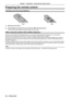 Page 28Preparing the remote control
Inserting and removing batteries
(ii)(i)
1) Open the cover. (Fig. 1)
2)  Insert batteries and close the cover (insert the "m" side first). (Fig. 2)
 
f When removing the batteries, perform the steps in reverse order.
When using the system with multiple projectors
When you use the system with multiple projectors, you can operate all the projectors simultaneously or each projector 
individually by using single remote control, if a unique ID number is as\
signed to each...