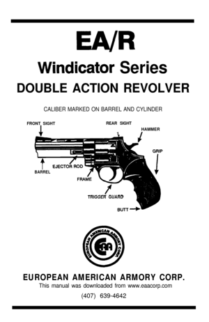 Page 1Windicator Series
DOUBLE ACTION REVOLVER 