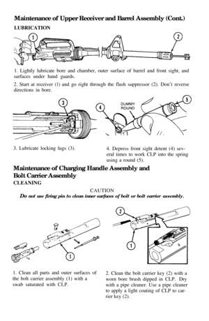 Page 18Maintenance of Upper Receiver and Barrel Assembly (Cont.) 