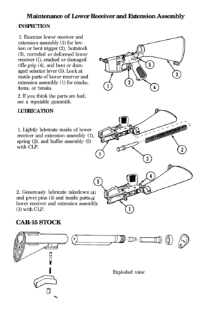 Page 21Maintenance of Lower Receiver and Extension Assembly 