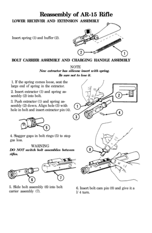 Page 22Reassembly of AR-15 Rifle 