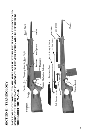 Page 55 
SECTION II – TERMINOLOGY  
TAKE TIME TO THOROUGHLY FAMILIARIZE YOURSELF WITH THE TERMS IN THIS SECTION DE-
SCRIBING THE FEATURES AND COMPONENTS OF THE VEPR AS THEY WILL BE REFERRED TO 
THROUGHOUT  THIS MANUAL.  