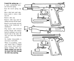 Page 21Control the spring cap, as it
take-
down notch is above slide 
