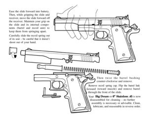 Page 32Ease the slide forward into battery.t0#8l
LI llalmalI8.
Then twist the barrel bushing
I Bl\w \Remove recoil spring cap. Flip the barrel link
f(toward muzzle) and remove barrel 