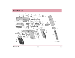 Page 3006.01– US28 – Mauser M2Spare Parts ListMauser M2 OM.qxd  6/5/01  12:28 PM  Page US28 