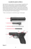 Page 1313
Assemble the pistol as follows:
Insert the barrel (1) into the slide (4); fit the recoil spring (3) and guide (2) into
place. If the recoil spring and guide were separated during stripping, ensure
that the narrower end of the spring is slipped over the guide first. During
spring compression, point the assembly away from your body. Slip the assem-
bled slide system onto the frame (15) until it contacts the end stop, and hold it
in place with the slide catch lever (18). Now, push up the take-down lever...