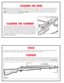 Page 14CLEANING THE BORE
Boresolvent such as Shooters Choice®or Hoppe’s Bench Rest®(not regular) is recommended when cleaning your M1
Garand bore. Place rifle with sights down and run wet patch through the bore. Let soak for 20 to 30 minutes then run
dry patches through bore until patch comes out clean. Use bronze bore brush sparingly to help loosen particles.
NOTE:Put solvent on brush - not brush in solvent!Clean brush thoroughly afterward with gun scrubber, lighter
fluid, etc. Good solvent will attack the...