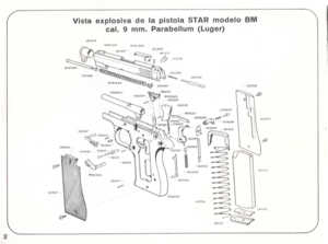 Page 5
VistaexploslvadelaplstolaSTARmodeloBM
cal.9mm.Parabellum(Luger)
e?
I~/J;O
~U8,.,
&)
I)
di)
696
-,
ft>ltJ.Jl
.
2 