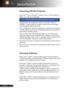 Page 17
14English 15 English
14English 15 English

Installation

Warning Indicator
  When the “LAMP” indicator lights solid red, the projector 
will automatically shut itself down. Please contact your local 
reseller or an authorized service center. 
  When the “TEMP” indicator lights solid red for about 15 
seconds, it indicates the projector has been overheated. The 
projector will automatically shut itself down.
  Under normal conditions, the projector can be switched on 
again after it has cooled down. If...