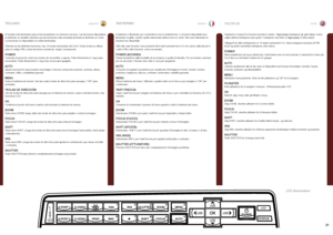 Page 21españolitalianonorsk
21
TECLADOTASTIERINO TASTATUR
21
El teclado está iluminado para el funcionamiento en entornos oscuros . Las funciones disponibles se iluminan en amarillo mientras que las funciones seleccionadas (activas) se iluminan en verde  . La funciones no disponibles no están iluminadas .
Además de las distintas funciones, hay 10 teclas numeradas del 0 al 9 . Estas teclas se utilizar para el código PIN y otras funciones numéricas, según corresponda .
POWER Conmuta el proyector entre los modos...