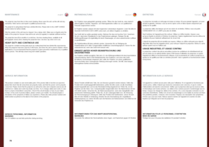 Page 78englishdeutschfrancais
78
The projector may from time to time need cleaning . Never open the unit, as this will void any warranties  . Refer service and repair to qualified personnel only  . 
The projector is using lamps that have a limited life time . Please refer to the LAMP CHANGE section below for further details .
Only the exterior of the unit may be cleaned . Use a damp cloth  . Make sure no liquids enter the inside of the projector Vacuum clean all the air vents (A) regularly to maintain...