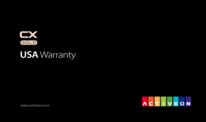 Page 29USA Warranty
www.activeon.com23 