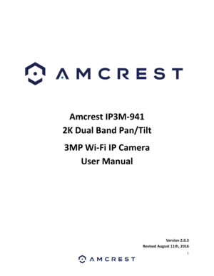Amcrest IP3M-941 Dual Band PT Camera User Manual