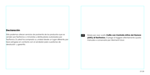 Page 16Grazie per aver scelto Cuffe con Controllo Attivo del Rumore 
(ANC)  di TaoTronics. Si prega di leggere attentamente questo 
manuale e conservarlo per riferimenti futuri.I T
Declaración
Sólo podemos ofrecer servicios de postventa de los productos que se 
venden por TaoTronics o minoristas y distribuidores autorizados por 
TaoTronics. Si usted ha comprado su unidad desde un lugar diferente, por 
favor póngase en contacto con el vendedor para cuestiones de 
devolución  y garantía.
27/28 