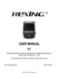 Page 1 
1  ©2015 REXING All Rights Reserved. 
 
 
 
 
USER MANUAL 
V1 
All brand and product names are trademarks or registered trademarks of 
DWCO ELECTRONICS CO., LTD. 
The information in this manual is subject to change without notice. 
 
www.rexingusa.com        04/2017Rev8  