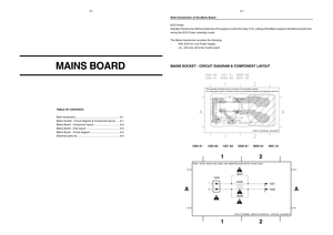 Page 37This assembly drawing shows a summary of all possible versions.
For components used in a specific version see schematic diagram and respective parts list.
3139 113 3478 pt3  dd wk0247
12
12 AA
1204 A1 1220 A2 1221 A2 5220 A1 9250 A1 9251 A1
1204
1 21220
1 5220
92501221
1 9251
3139 118 55880...8239 210 91653 for...3478 pt3  dd wk0247
Note : Some values may varies, see respective parts list for correct value.
8-1
8-1
MAINS BOARD
TABLE OF CONTENTS
Brief introduction...