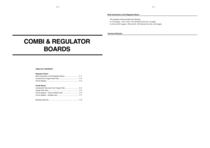 Page 6711-1 
11-1
COMBI & REGULA TOR
BOARDS
TABLE OF CONTENTS
Regulator Board
Brief Introduction of the Regulator Boar d...............................  11 -1
Component & Copper Side  Vie w ............................................  11 -2
Circuit diagra m........................................................................\
  11 -3
Combi Board
Component  View seen from Copper Side  ..............................  11 -4
Copper Side  View  ......................................................................