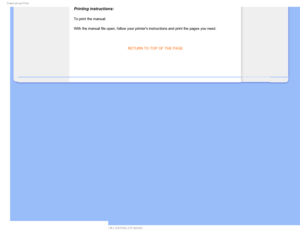 Page 109%PXOMPBEBOE1SJOU
Printing instructions:
To print the manual:
With the manual file open, follow your printers instructions and print \
the pages you need.

RETURN TO TOP OF THE PAGE


    
 