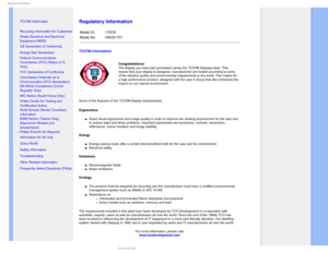 Page 153FHVMBUPSZ*OGPSNBUJPO
 
    


•
TCO99 Information
•
Recycling Information for Customers
•Waste Electrical and Electronic 
Equipment-WEEE
•
CE Declaration of Conformity
•Energy Star Declaration

•Federal Communications 
Commission (FCC) Notice (U.S. 
Only)
•
FCC Declaration of Conformity
•Commission Federale de la 
Communication (FCC Declaration)
•EN 55022 Compliance (Czech 
Republic Only)
•
MIC Notice (South Korea Only)
•Polish Center for Testing and 
Certification Notice
•North...