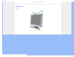 Page 381SPEVDU*OGPSNBUJPO
RETURN TO TOP OF THE PAGE
Physical Function1) Tilt

RETURN TO TOP OF THE PAGE
    
 