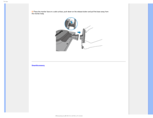 Page 675IF#BTF

2)Place the monitor face on a safe surface, push down on the release butto\
n and pull the base away from 
the monitor body. 

SmartAccessory
GJMF)]0&..0%&-41IJMJQT$%.BOVBM$8$8&%6MDENBOVBM&OHMJTI$8JOTUBMMCBTFIUNK+ 