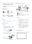 Page 64
2.1 
Installation
191E2/191EL2
  Package contents
2. Setting up the monitor
 Note
Use only the AC/DC adapter model  ADPC1236/
FSP036-DGAA1/LCAP07F-2 
  Install base stand
191E2/191EL2
1.  Place the monitor face down a smooth  
  surface taking care to avoid scratching or  
  damaging the screen.
2.  Attach the monitor base stand to the base    
  column then fasten base stand.   
 
  Connecting to your PC
 
 
  DC power input
 
  VGA input
 
 D VI-D input(Available for selected models)
   Kensington...